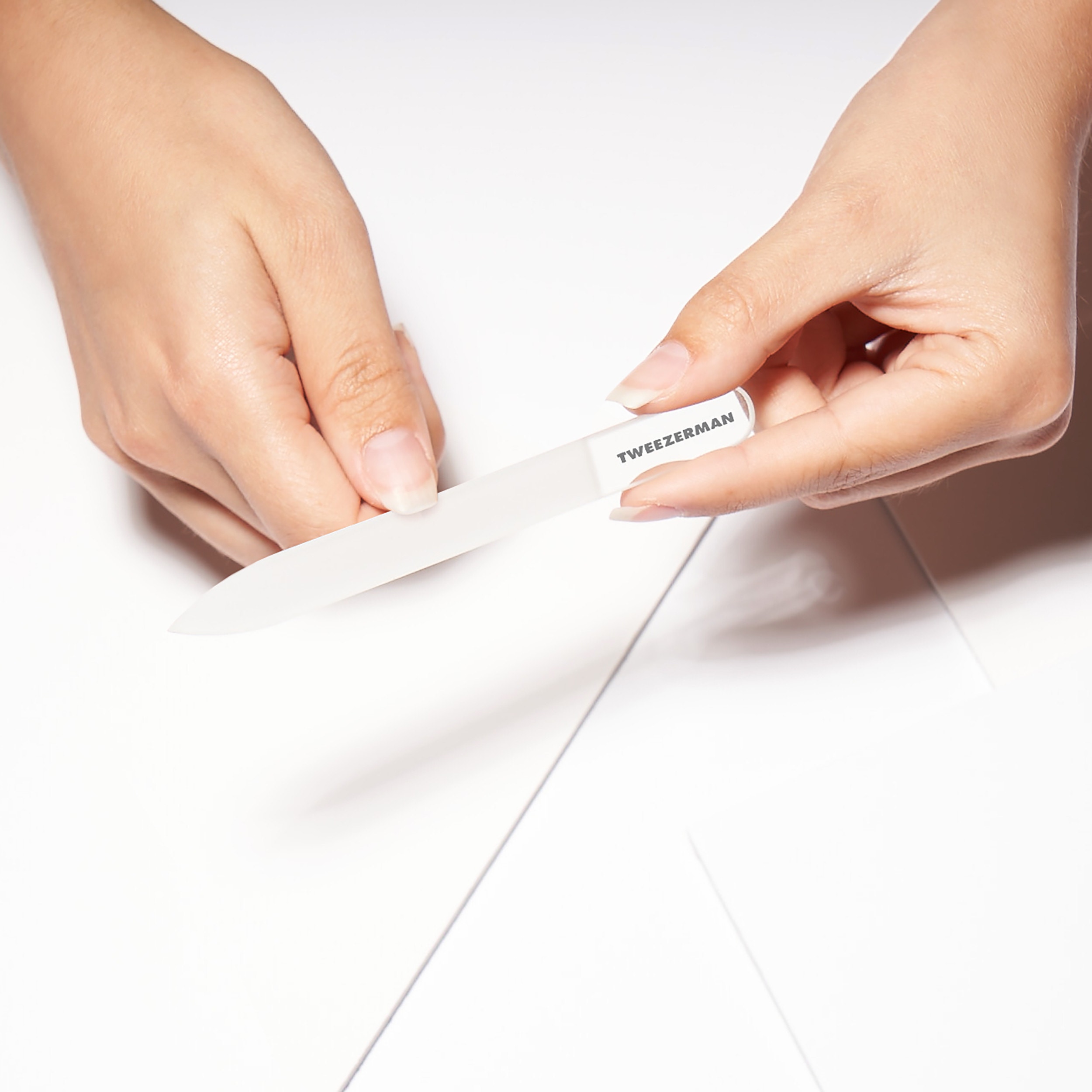 Model using glass nail file